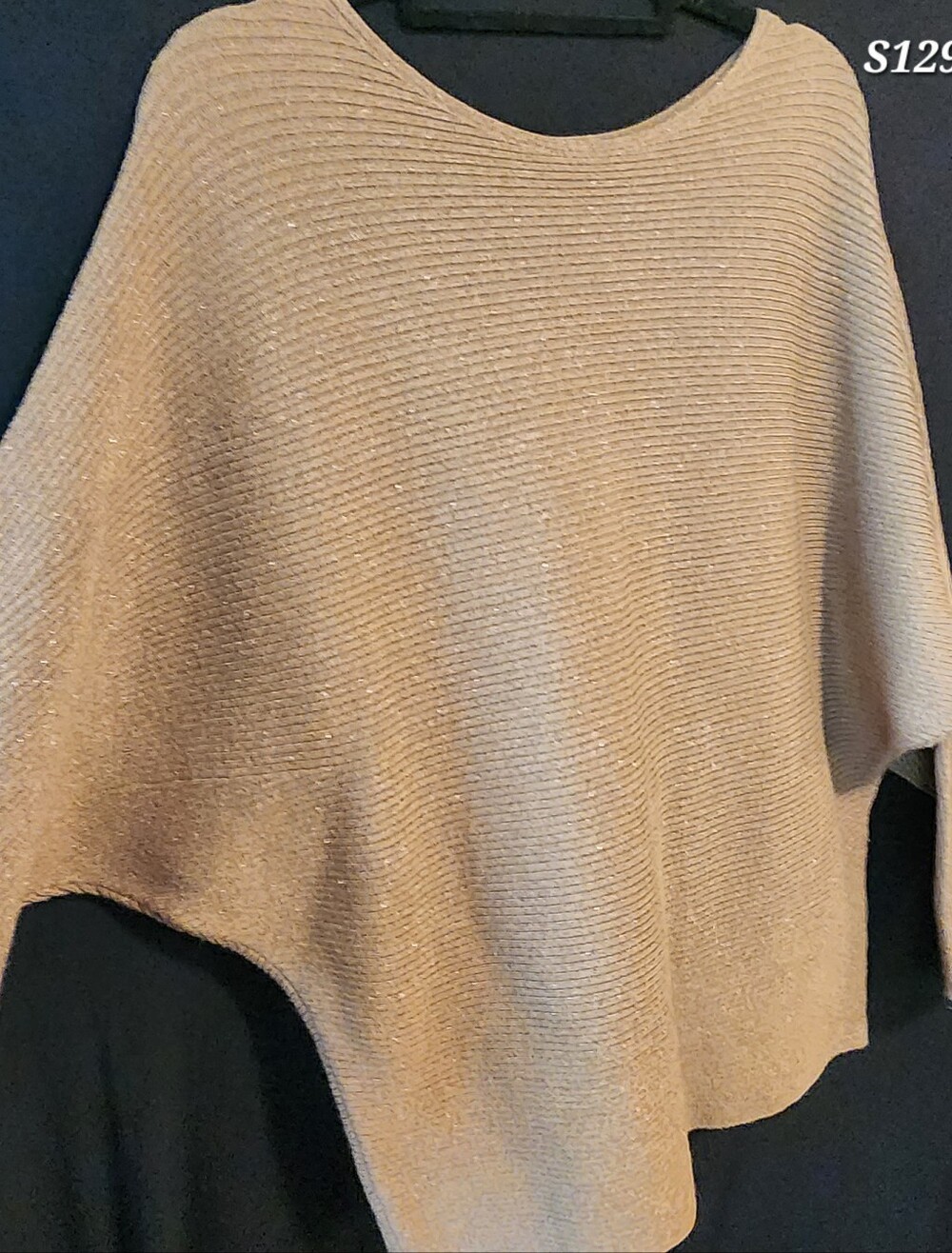 Chico's Women's Crewneck Knit Sweater in Camel